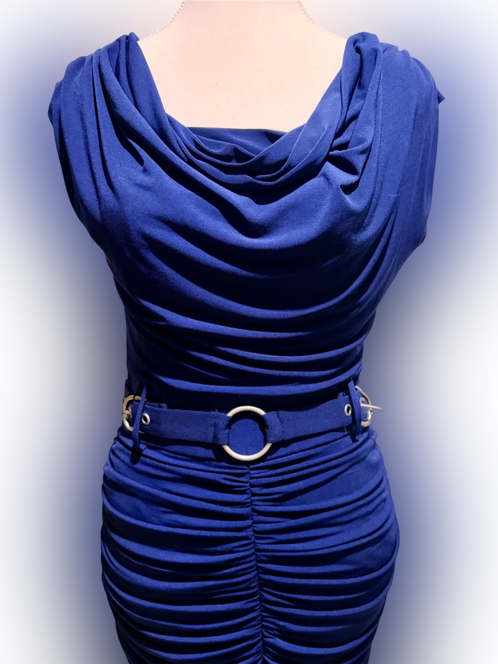 Laundry by Design Shiny Royal Blue Fabric Tag Close-Up Size 4